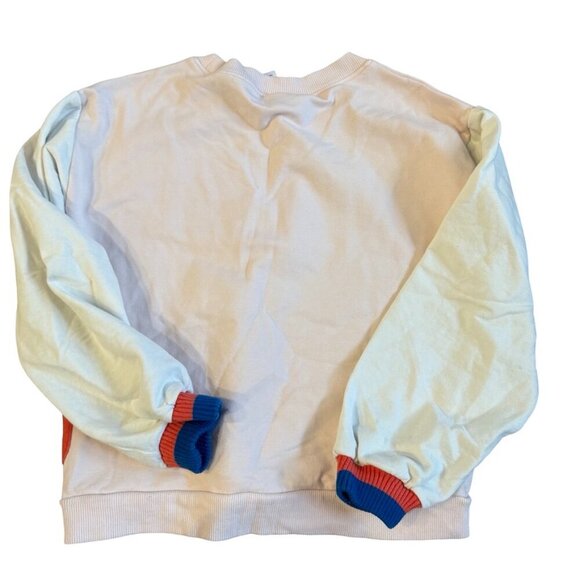 Open Edit Colorblock Crewneck Sweatshirt - Size 8 - Picture 3 of 4